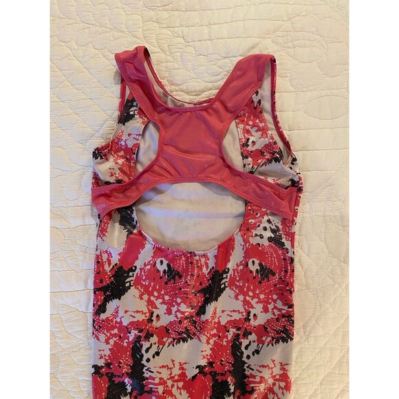 Womens Swimsuit One Piece Sz 14 Pink Sparkly Actionback Competition  Dive Beach - Picture 5 of 9